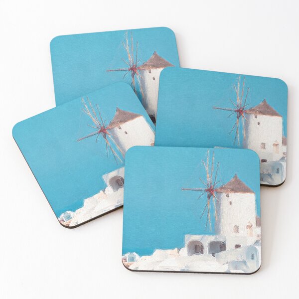 Item preview, Santorini Island Windmill Greece designed and sold by noirlines.