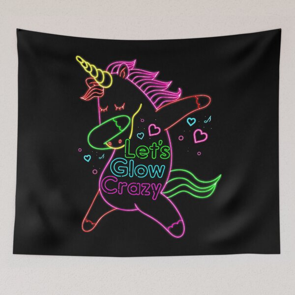 Item preview, Meme Retro Neon Unicorn Glow Crazy Retro 80s Group Party Squad designed and sold by PatrickWeidle.