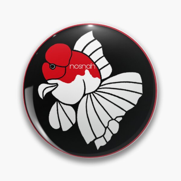 Artikelvorschau, Rot-weißes Oranda-Goldfisch-Logo B2 entworfen und verkauft von Nosnah.