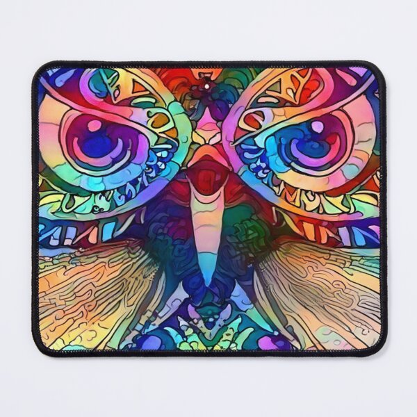 Item preview, Psychedelic Owl Tribal Art designed and sold by ittybittyowl.