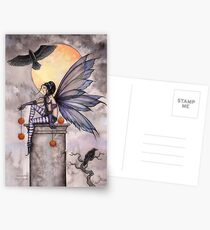 Autumn Raven Fantasy Gothic Fairy and Ravens Postcards