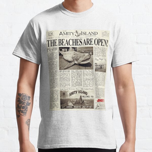 Jaws - Newspaper Front Page Classic T-Shirt