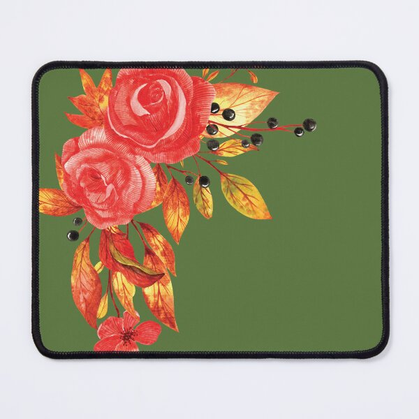 Item preview, Red rustic roses watercolor illustration designed and sold by pinkyfish1010.