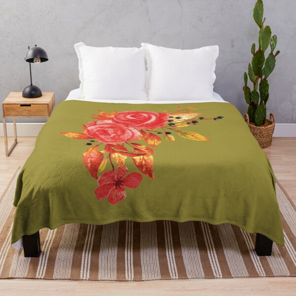 Item preview, Red rustic roses watercolor illustration designed and sold by pinkyfish1010.