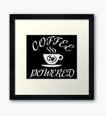 Coffee Powered (White) Framed Print