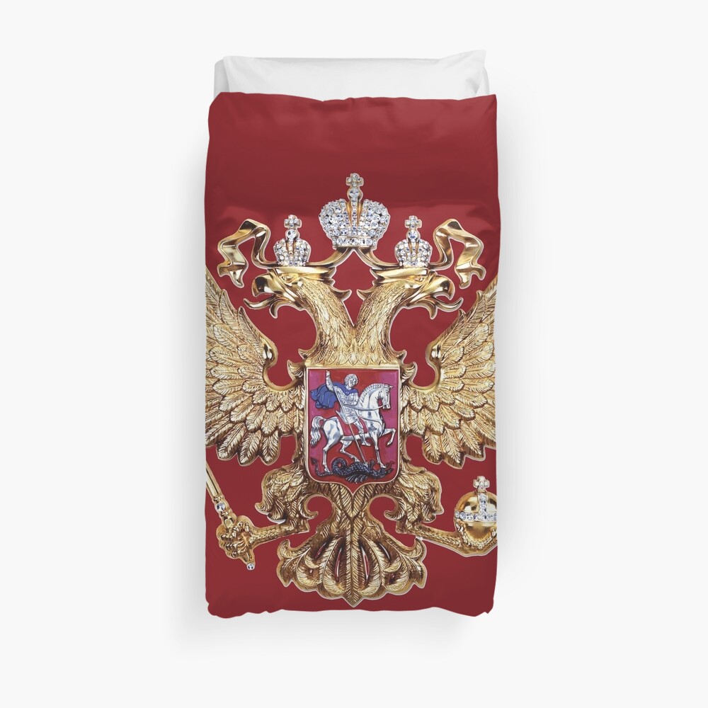Russian Coat Of Arms Duvet Cover