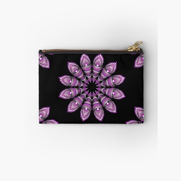 Item preview, Pink feather flower dot work mandala designed and sold by Teigzybee.