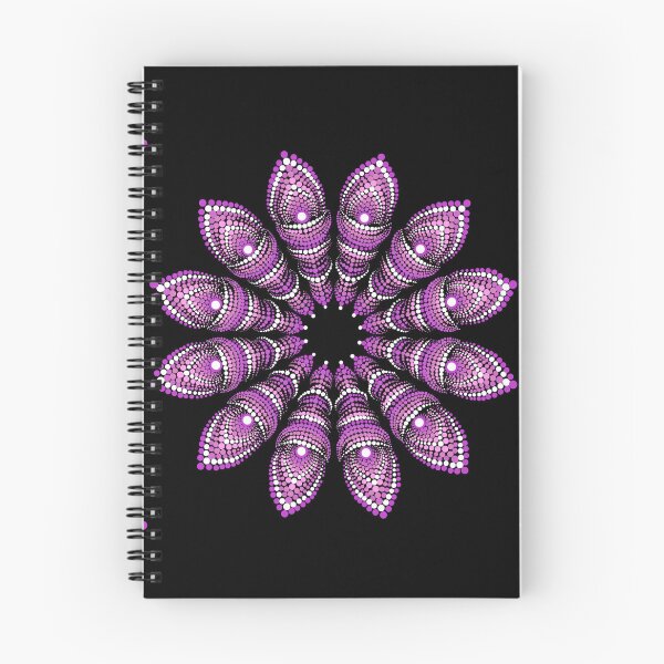 Item preview, Pink feather flower dot work mandala designed and sold by Teigzybee.