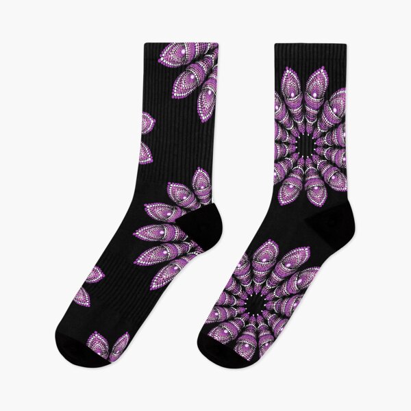 Item preview, Pink feather flower dot work mandala designed and sold by Teigzybee.