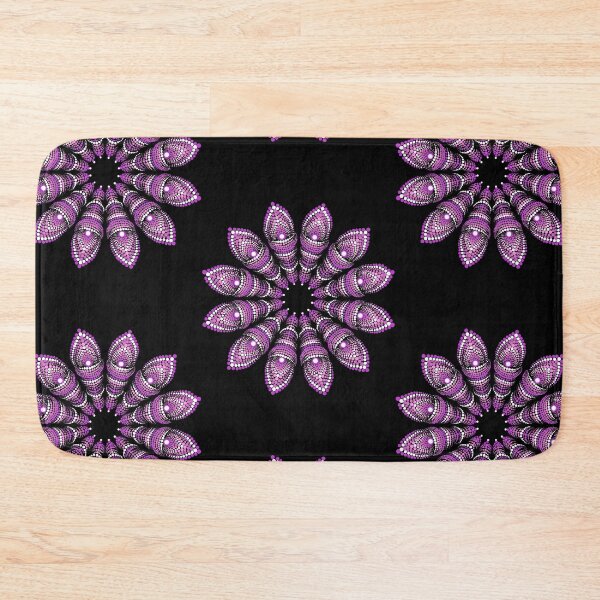Item preview, Pink feather flower dot work mandala designed and sold by Teigzybee.