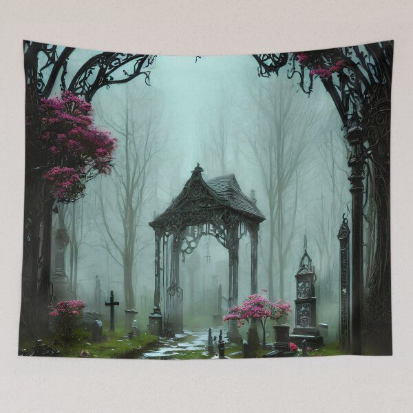 Item preview, Ridley Cemetery 1850 designed and sold by @adorcharm Modern & Classic AI Art.