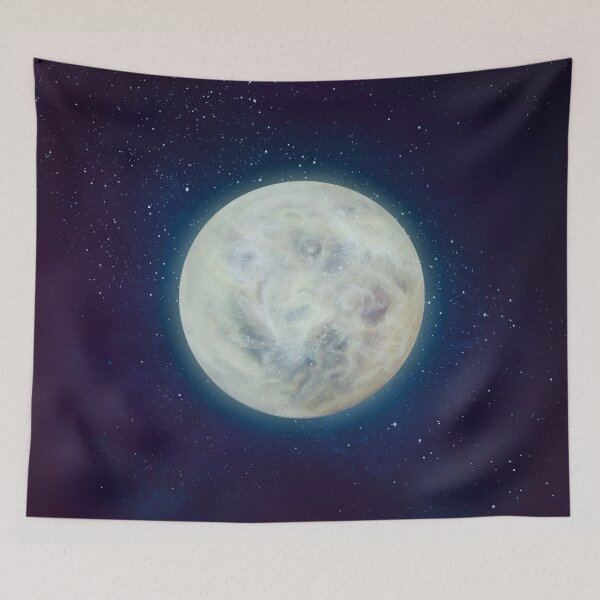 Aperçu de l'œuvre Lune bleue créée et vendue par Mandala Of Life.