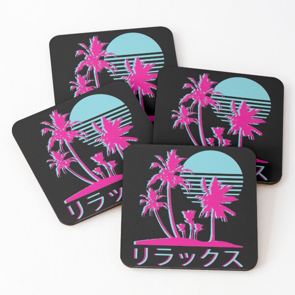 Item preview, Vaporwave Aesthetic  Neon Palms  designed and sold by Guillaume Bigot.