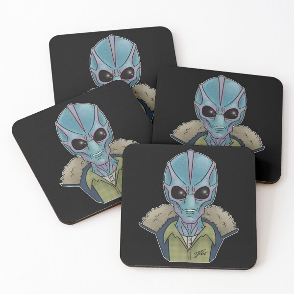 Item preview, Retro Resident Alien Graphic Perfect Xmas Gift Fan    designed and sold by AlaHarrison.