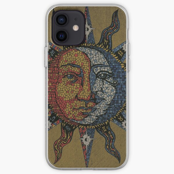 Vintage Celestial mosaic Sun & Moon iPhone Soft Case