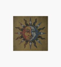 Vintage Celestial mosaic Sun & Moon Art Board