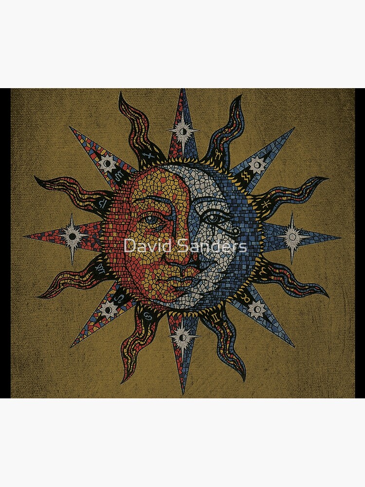 Celestial sun best sale and moon tapestry