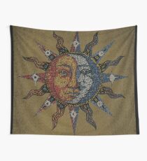 Vintage Celestial mosaic Sun & Moon Wandbehang