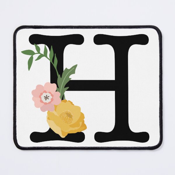 Item preview, Letter H Monogram Floral Botanical Typewriter Font Modern designed and sold by AlphaWords.