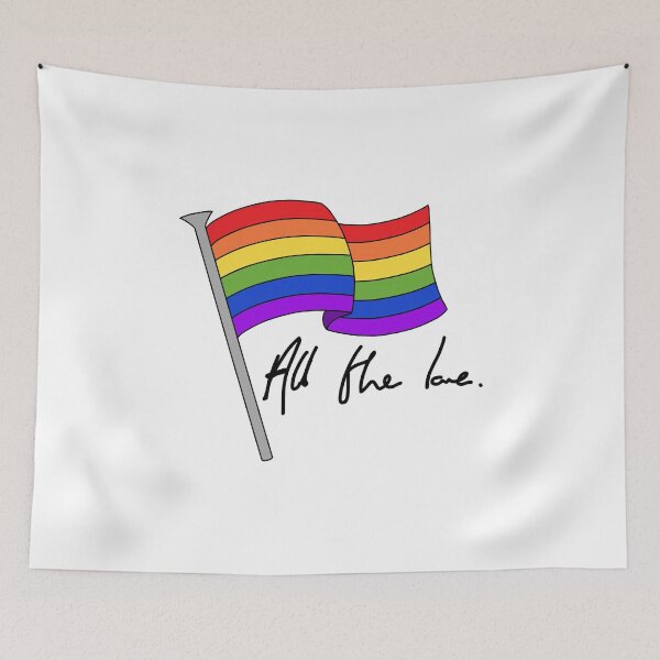 Item preview, Rainbow Pride Flag "All the Love" Design designed and sold by livstuff.