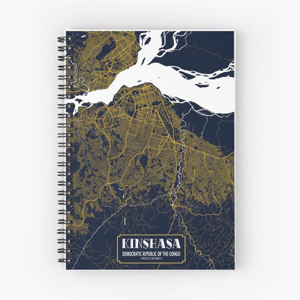 Item preview, Kinshasa City Map of DR Congo - Gold Art Deco designed and sold by deMAP.