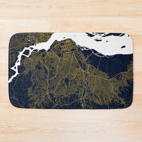 Item preview, Kinshasa City Map of DR Congo - Gold Art Deco designed and sold by deMAP.