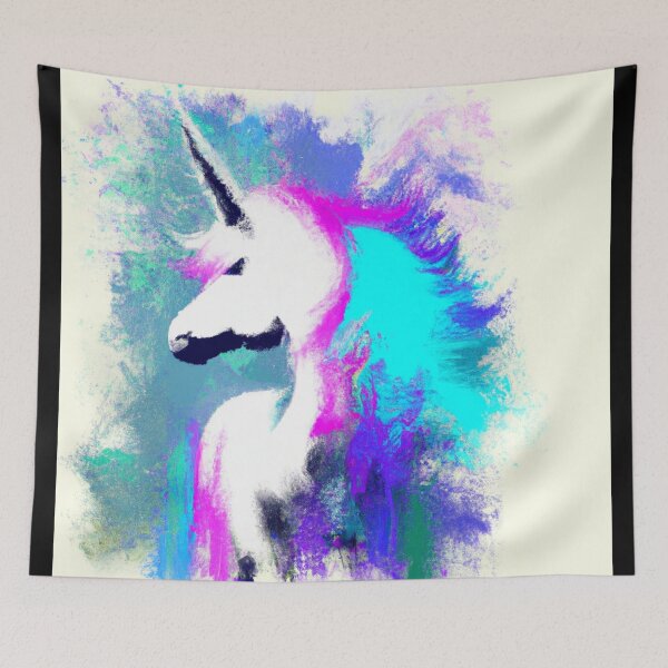 Item preview, Unicorn abstract painting  designed and sold by nightspeed.