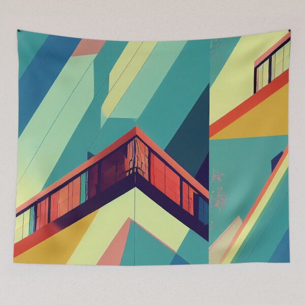Item preview, Bauhaus In Pastels Design Inspired by Bauhaus Dessau Style designed and sold by KOTOdesign.