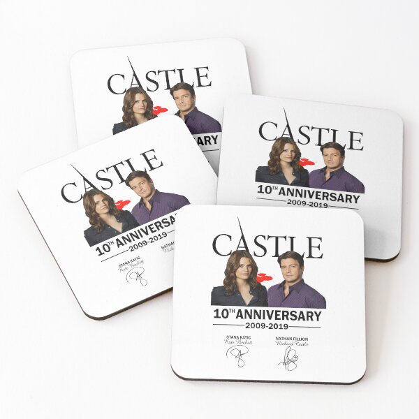 Item preview, Castle 10Th Anniversary 2009 2019 Stana Katic Kate Beckett Nathan Fillion Ríchárd white designed and sold by kotasreysq.