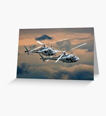 Dancing Whirly Birds Greeting Card