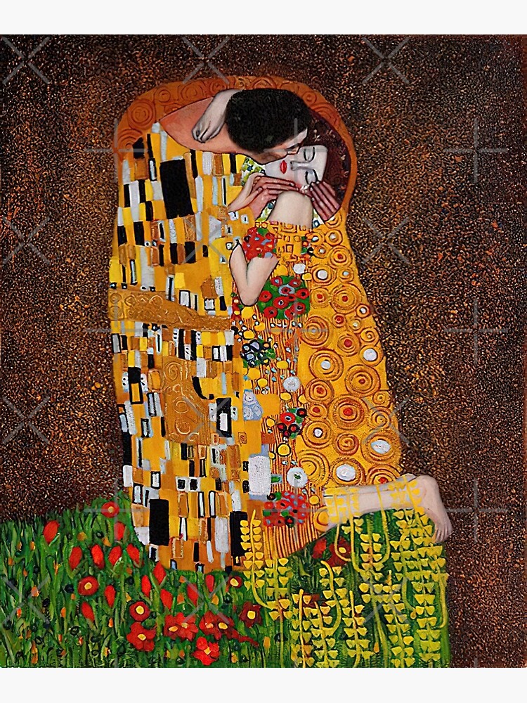 Gustav Klimt Man Kissing Woman Poster For Sale By Tebutler247 Redbubble