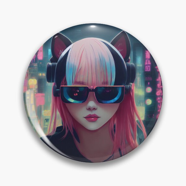 Anime Futuristic Girl gifts for manga lovers | Sticker