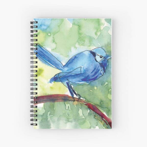 Item preview, Splendid Fairy Wren in watercolor, blind contour drawing designed and sold by Nadeasart.
