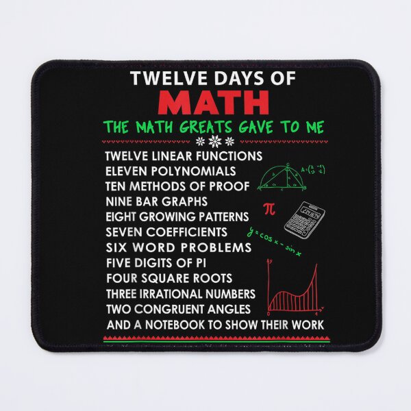 Item preview, Math Teacher Christmas Shirt - 12 Days of Math designed and sold by BlankenbeOdette.