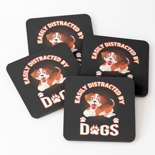 Item preview, Easily Distracted By Dogs Art Design Draw Street Art Text designed and sold by BK-Fishing.