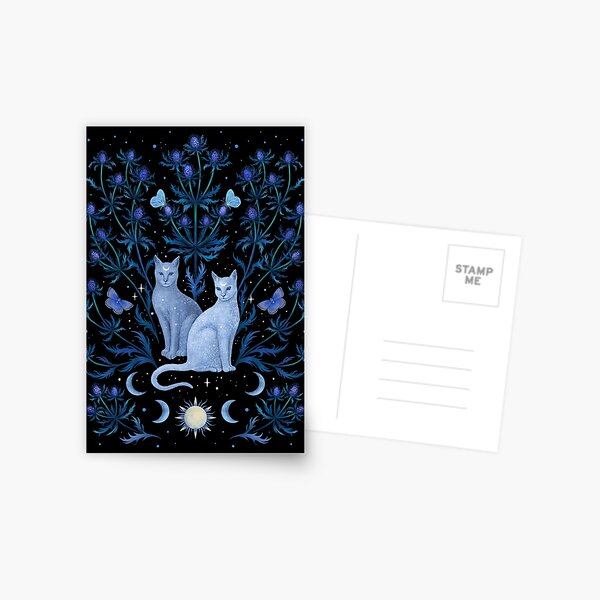 Item preview, Blue Thistle and Cat designed and sold by episodicDrawing.