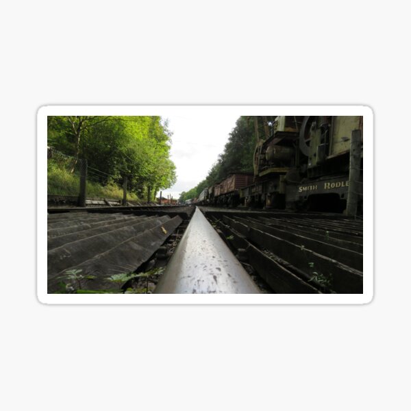 Railway track and trucks Sticker