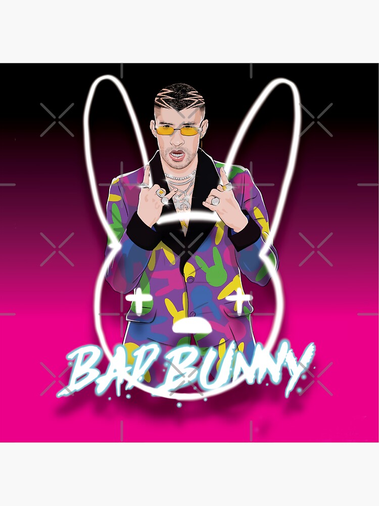 Bad bunny Dodgers, Bunny love, Angry Rabbit, Funny Sticker for Sale by  MarianNieuw