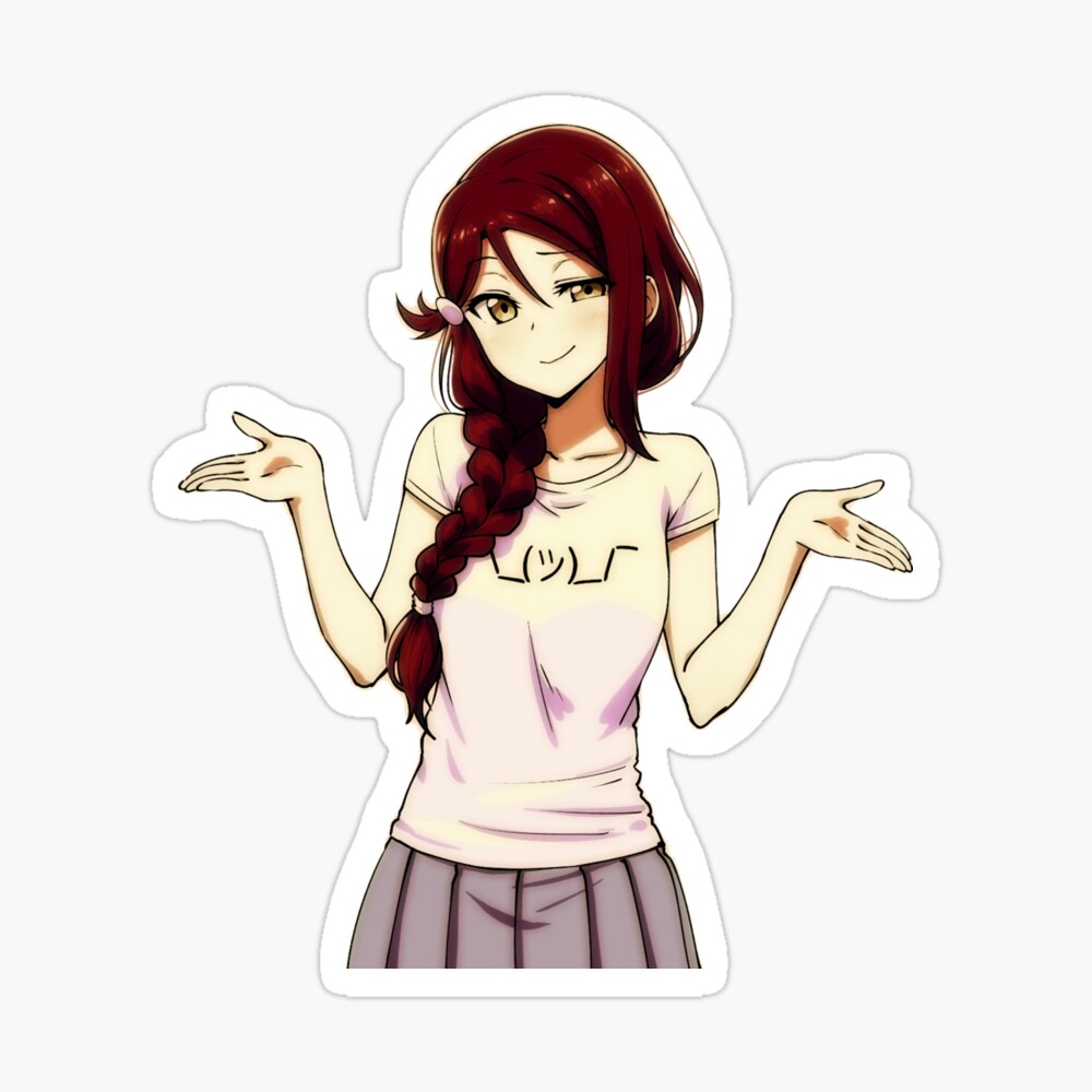 Fan art Internet meme Illustration, anime shrug, mammal, black Hair png |  PNGEgg