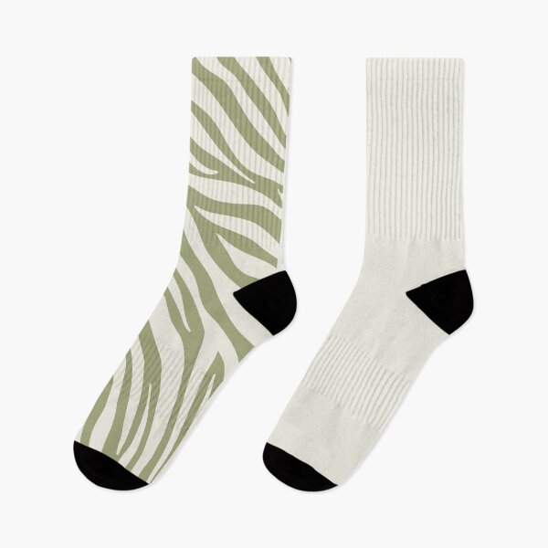 Item preview, White Vertical Split and Sage Green Zebra Print  designed and sold by HiddenPuppets.