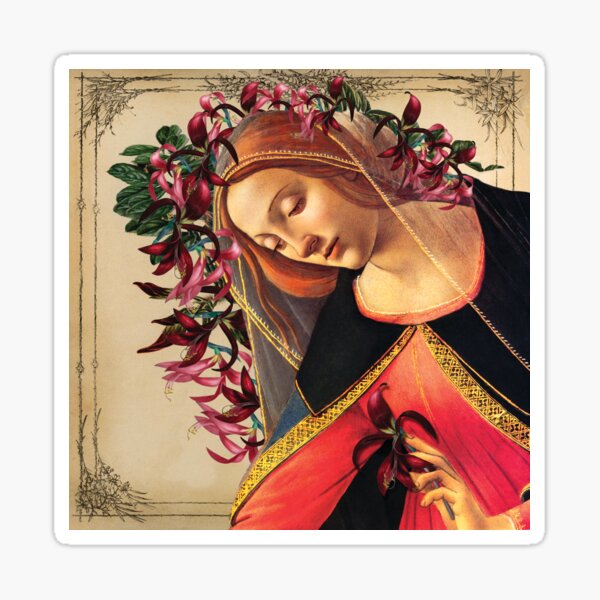She Wore a Crown of Amaryllis Sticker