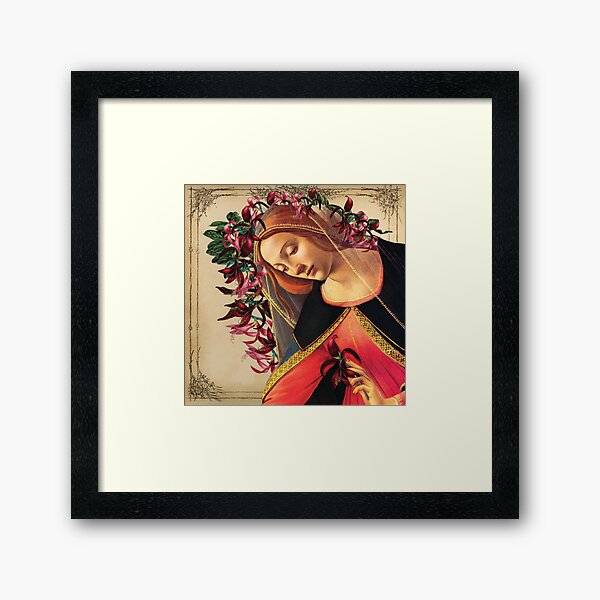 She Wore a Crown of Amaryllis Framed Art Print