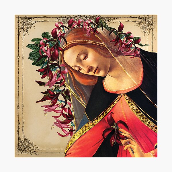 She Wore a Crown of Amaryllis Photographic Print