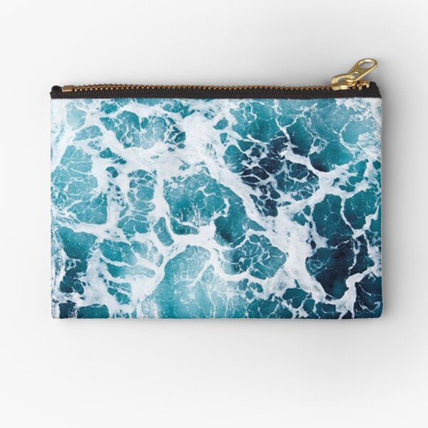 Item preview, Beautiful Ocean Waves Aerial View Pouch designed and sold by Claireandrewss.