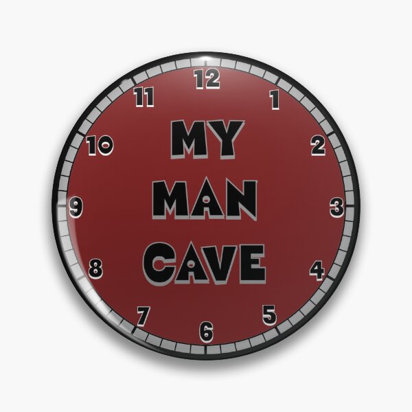 Artikelvorschau, Red and Black Man Cave Football Team Wall Clock200png entworfen und verkauft von DorianBeer.