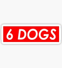 6 DOGS Sticker
