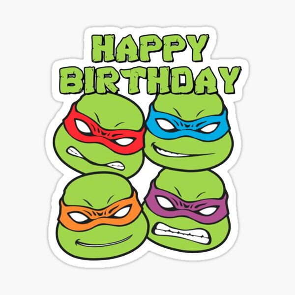 Ninja Turtles Happy Birthday Funny Art Board Print for Sale by GambleUS