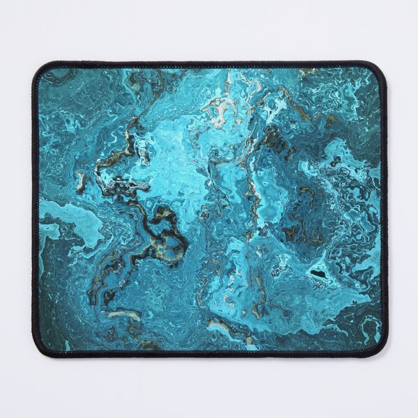 Item preview, Blue Marble Look Abstract in Shades of Blue Cyan Turquoise Grayish Blue 2 of 4 designed and sold by Beachy.