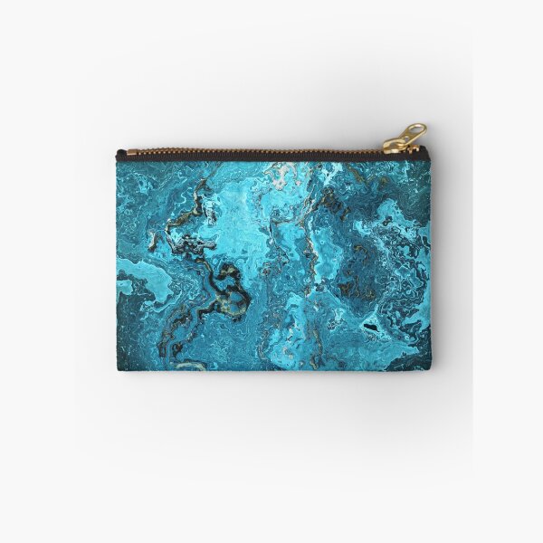 Item preview, Blue Marble Look Abstract in Shades of Blue Cyan Turquoise Grayish Blue 2 of 4 designed and sold by Beachy.