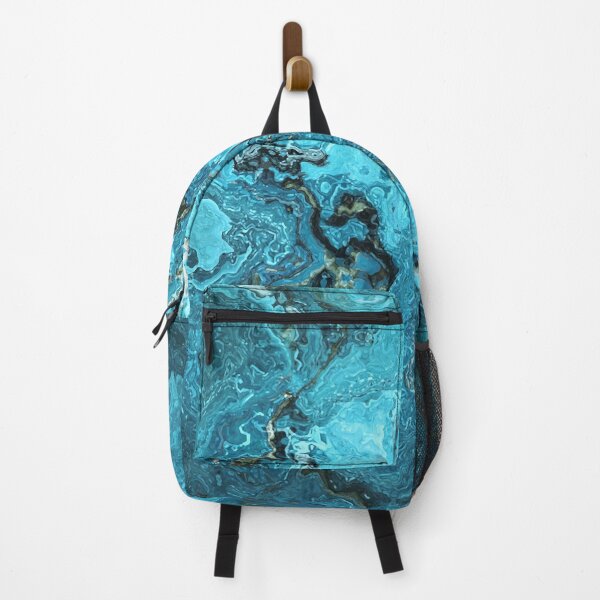 Item preview, Blue Marble Look Abstract in Shades of Blue Cyan Turquoise Grayish Blue 2 of 4 designed and sold by Beachy.